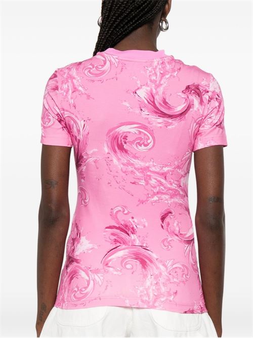 T-shirt donna maniche corte con stampa all-over Versace jeans Couture | 80HAH608JS553499